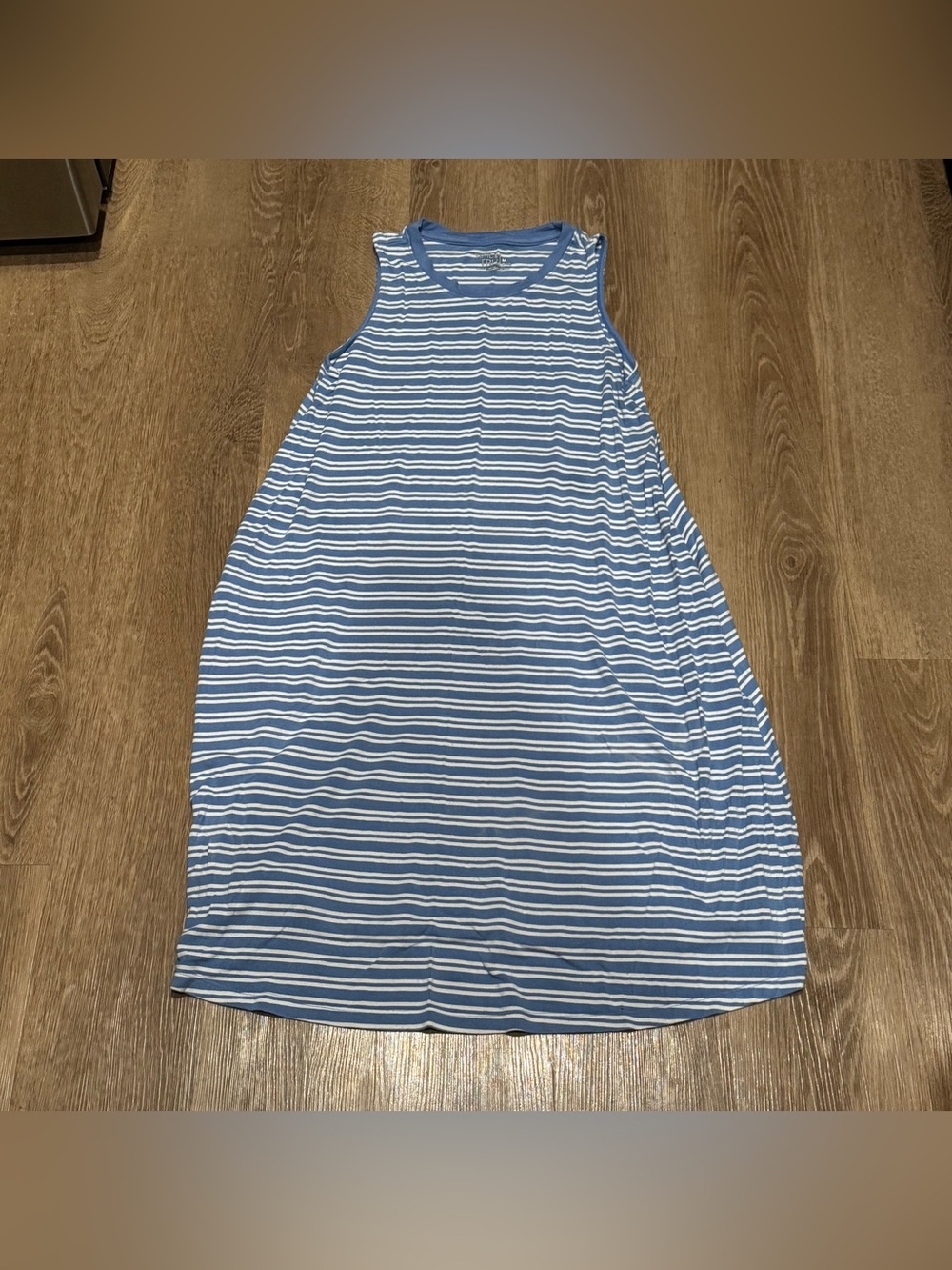 Time and Tru Blue and White Striped Maxi Dress